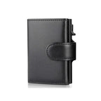 RFID Herren Geldbörse aus Mikrofaserleder – Trifold Slim Wallet mit Kartenhalter, Münzfach &amp; Notenfach 