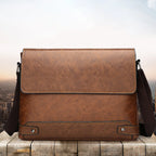 Herren Umhängetasche aus PU-Leder – Business Crossbody Bag mit großer Kapazität für Arbeit &amp; Geschäftsreisen