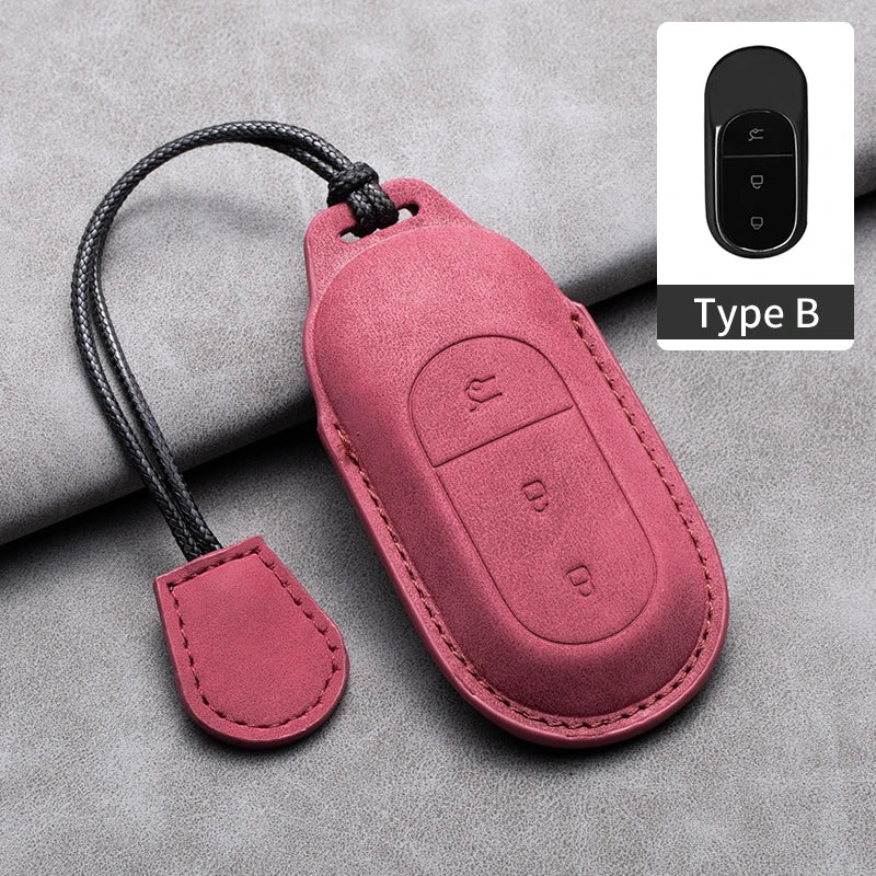 Edles Leder Autoschlüssel Etui für Leapmotor – Premium Key Case Cover für T03, S01, C11 & C01 (ab 2023)