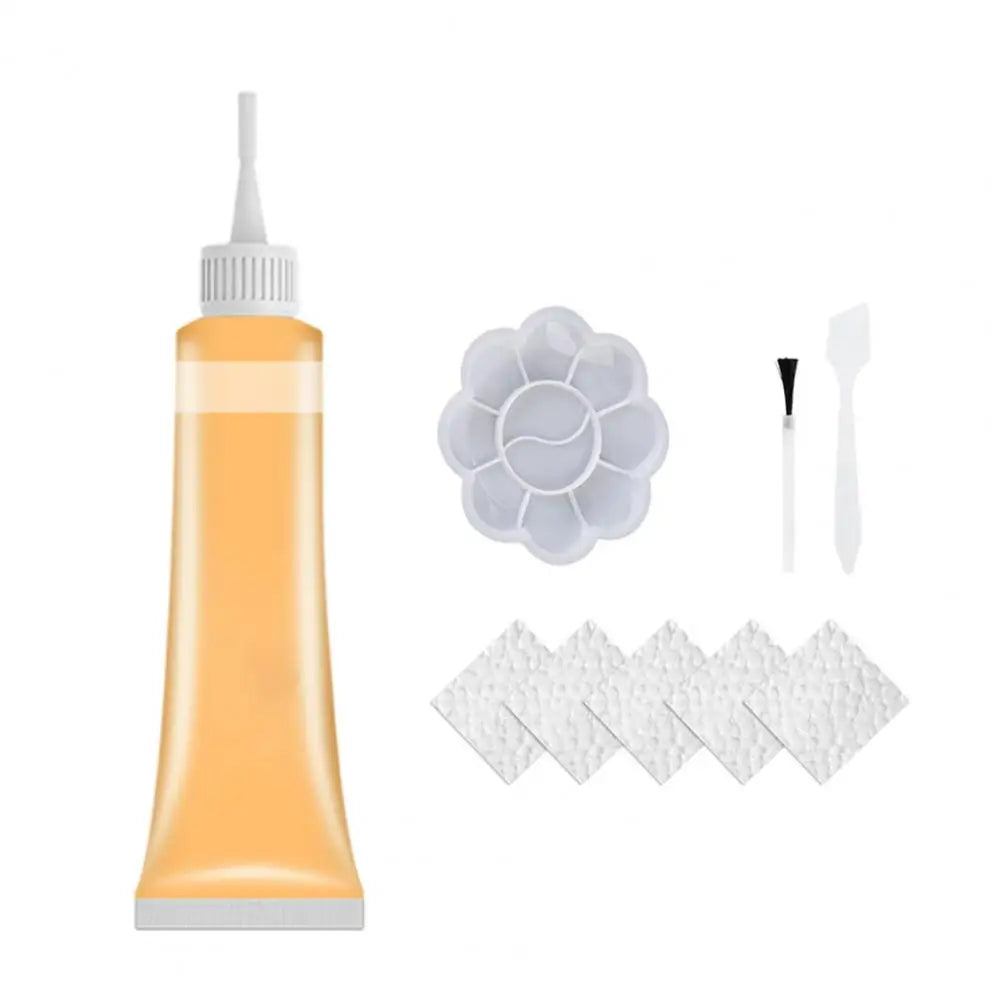 20 ml Kunstleder Reparatur Set – Färbe- & Reparaturcreme mit Pinsel & Spachtel für Autositze, Sofas & Möbel