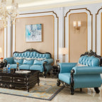 Canapé en cuir design exclusif pour la maison – Canapé moderne en forme de L sur un véritable canapé, configuration individuelle, salon de luxe 