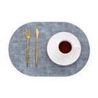 Ovale Tischsets aus Kunstleder – Hitzebeständige & rutschfeste Platzmatten im American Style (1/4/6 Stück)