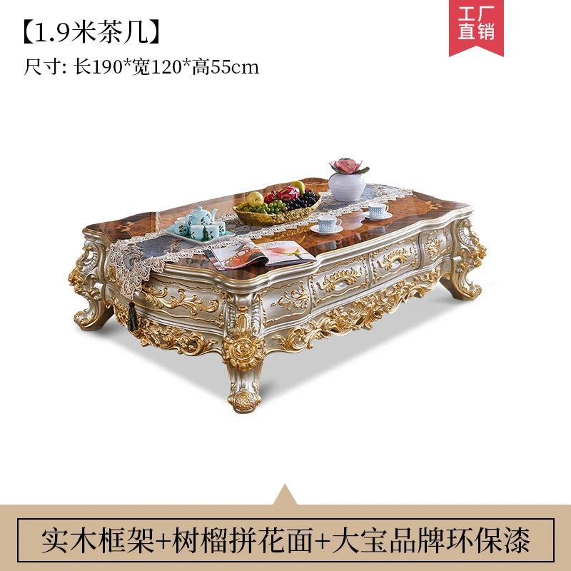 Elegantes Echtleder Sofa mit Massivholzrahmen – Luxuriöses Lounge Sofa im europäischen Stil für Wohnzimmer & Apartment