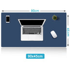 Alfombrilla de ratón para juegos XXL y protección de cuero PU – Wasserdichte, gran alfombrilla de escritorio para escritorio, ratón y ordenador 