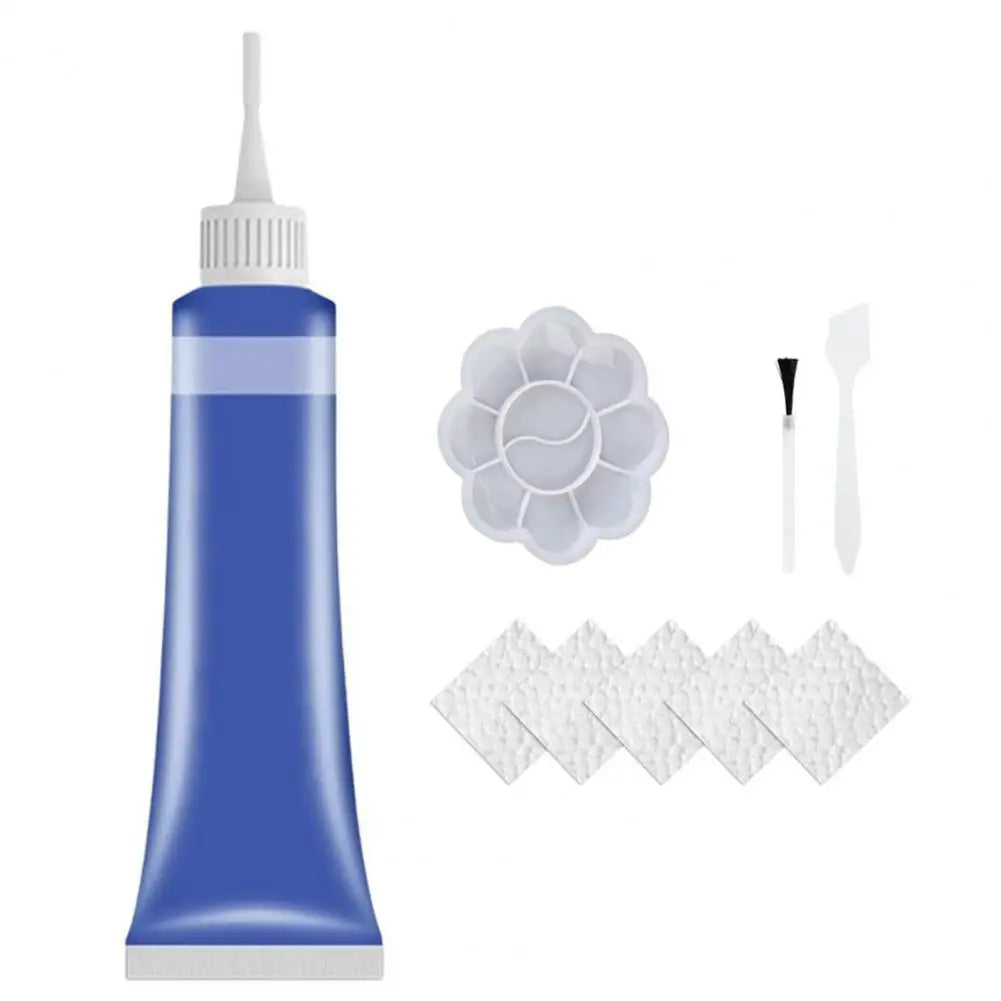 20 ml Kunstleder Reparatur Set – Färbe- & Reparaturcreme mit Pinsel & Spachtel für Autositze, Sofas & Möbel