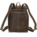 LUUFAN Vintage Leder Rucksack Herren – Crazy Horse Bucket Backpack aus echtem Rindsleder mit großem Stauraum 