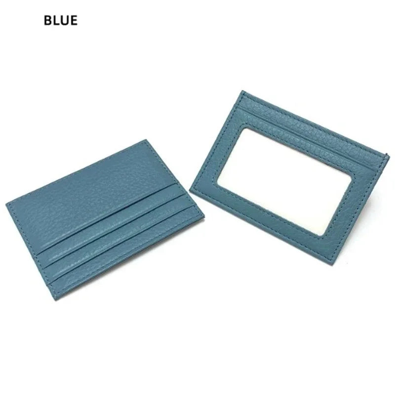 Echtes Leder Kartenetui Slim – Dünner Business Kartenhalter aus Lammleder für Kreditkarten &amp; Ausweise