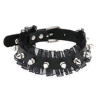 Gargantilla gótica punk con Nieten &amp; Stern – PU-Leder Halsband con Herz, Kreuz &amp; Spikes en estilo Harajuku Y2K para mujeres 