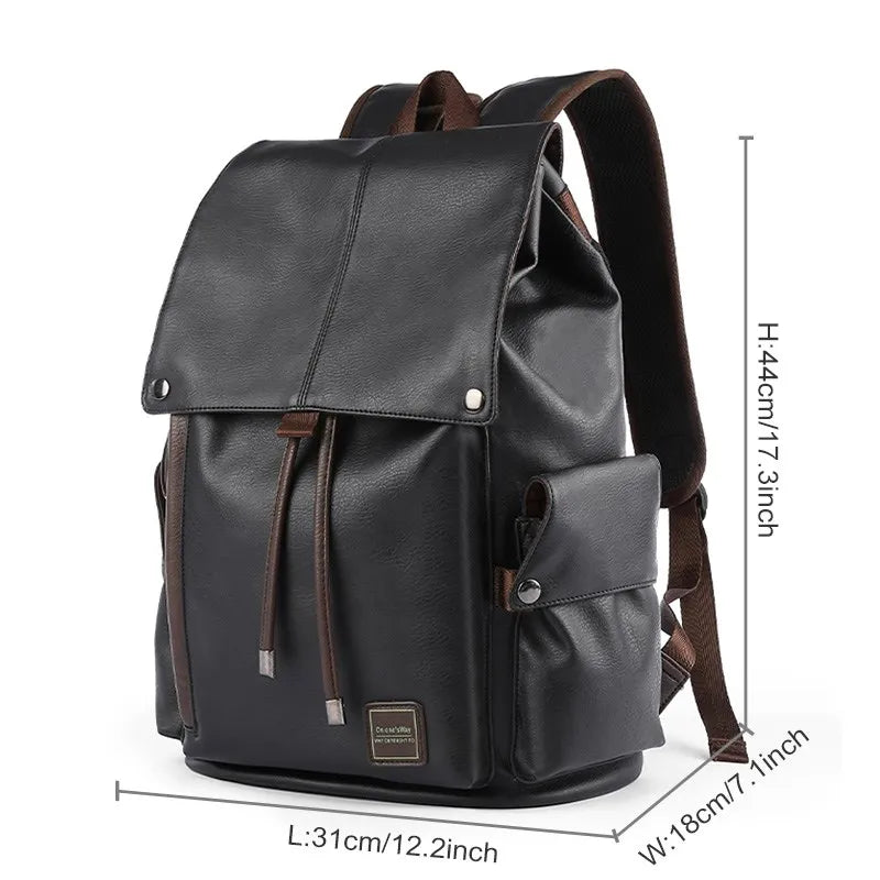 MATE ELAN Herren Leder Business Rucksack – Großer Laptoprucksack 15,6 Zoll mit USB-Anschluss, wasserfest & alltagstauglich