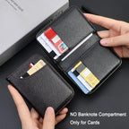 Super Slim Kartenetui aus PU-Leder – Ultraleichte Mini Geldbörse für Kreditkarten, Dünner Card Holder für Herren & Unisex