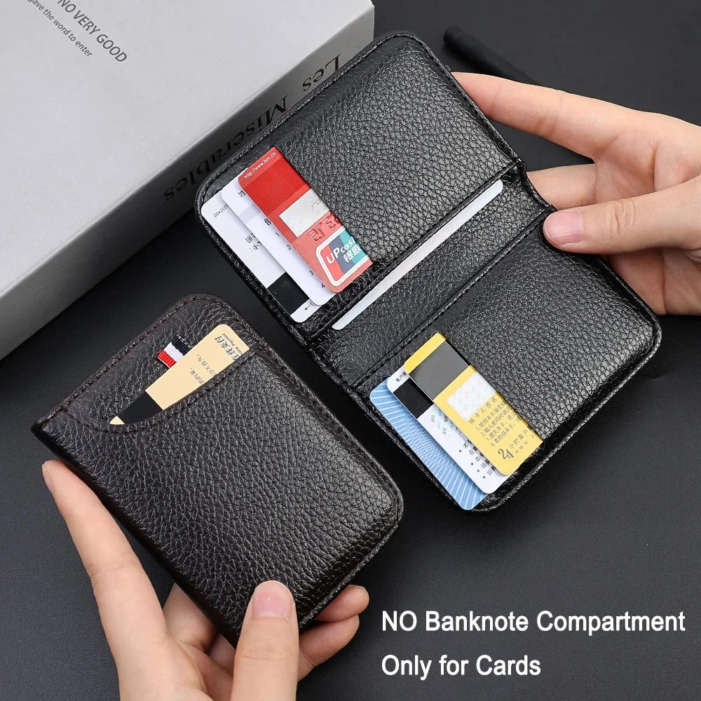 Super Slim Kartenetui aus PU-Leder – Ultraleichte Mini Geldbörse für Kreditkarten, Dünner Card Holder für Herren & Unisex