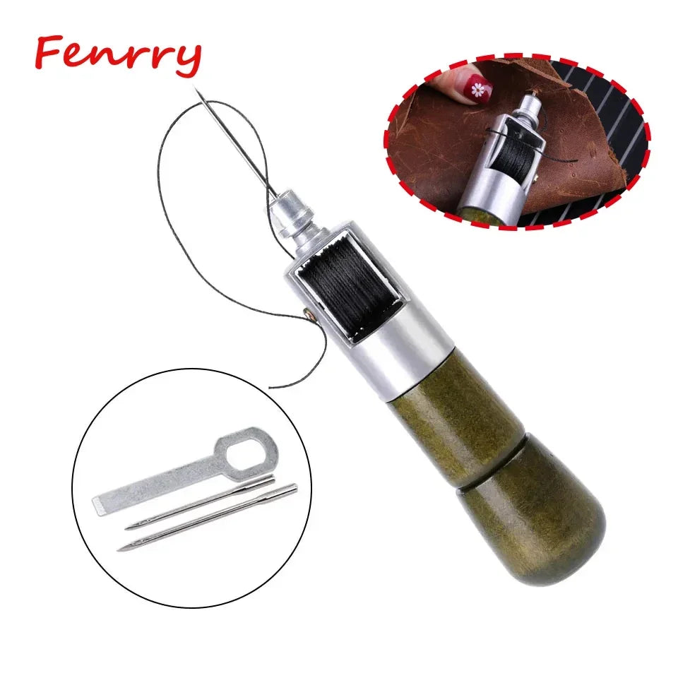 Fenrry Speedy Stitcher Leder Ahle – Manuelle Nähahle mit Holzgriff für Leder, Canvas & Reparaturen | DIY Lederwerkzeug