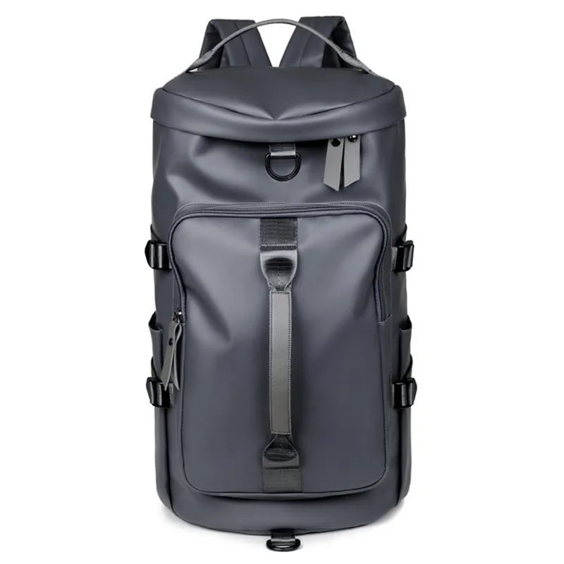 Gym Travel Backpack aus Kunstleder – Vielseitige Unisex Sport- & Reisetasche mit Schuhfach, wandelbarer Fitness Weekender & Schultertasche