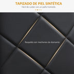 HOMCOM Set aus 4 Esszimmerstühlen aus Kunstleder – Gepolsterte Dining Chairs mit hoher Rückenlehne & Metallbeinen, Weiß, 41 × 50 × 97 cm