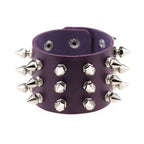 Punk Rock Nietenarmband aus Leder – Gothic Cuff Bracelet für Damen & Herren, Unisex Armband für Alltag, Karneval, Valentinstag & Halloween