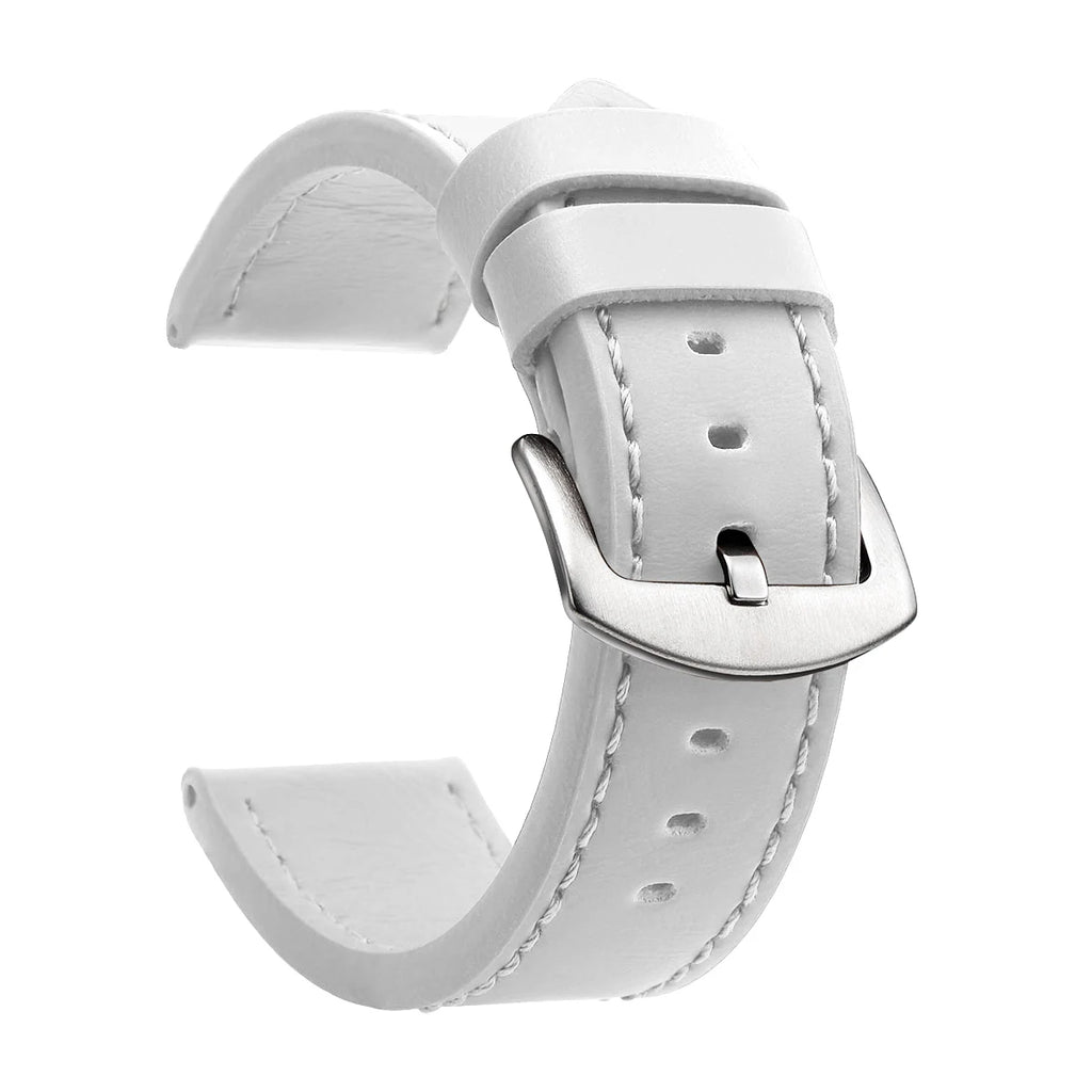 SAMCO Sport Vintage Leder-Uhrenarmband mit Edelstahlschließe - Correa de reloj clásica 18 / 20 / 22 / 24 mm para brazaletes