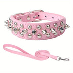 Stilvolles Leder Hunde-Set – Robustes Halsband, Harness & Leine für mittelgroße Hunde