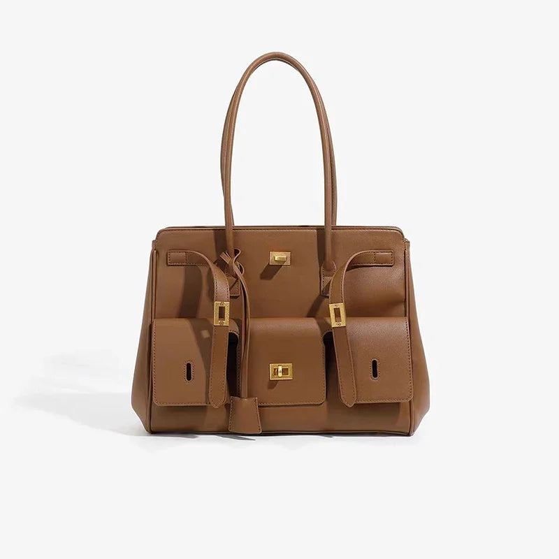 Luxuriöse Damen Wing Tote Bag mit silberner Schnalle – Große Designer Schultertasche mit Quasten, edle Commuter Tasche