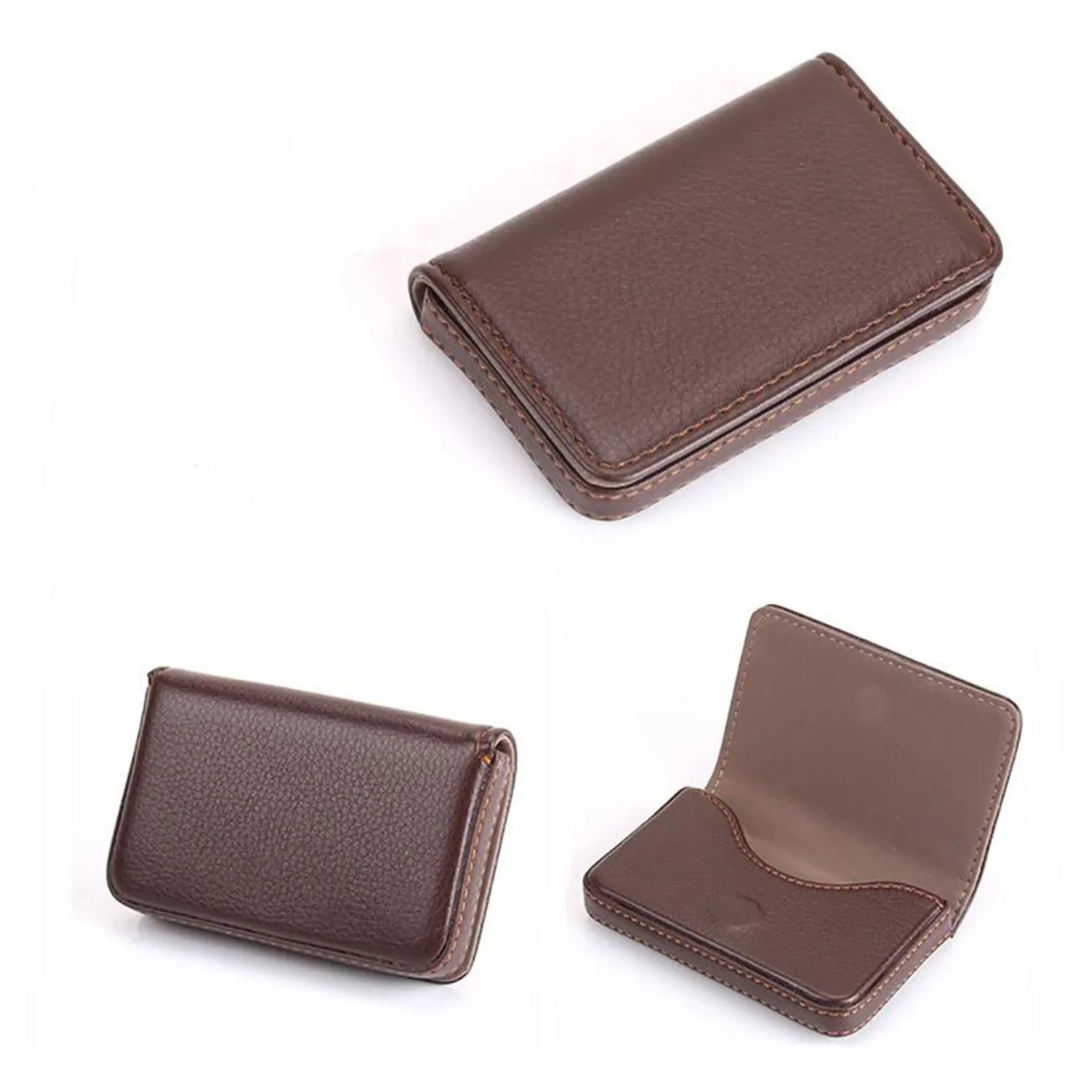 PU Leder Visitenkartenetui mit Magnetverschluss – Slim Kartenhalter mit großer Kapazität für Business &amp; Alltag