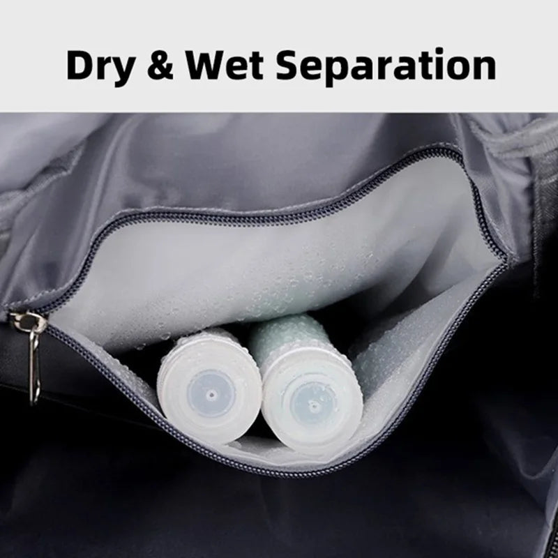 Gym Travel Backpack aus Kunstleder – Vielseitige Unisex Sport- & Reisetasche mit Schuhfach, wandelbarer Fitness Weekender & Schultertasche