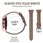 Brazalete de cuero delgado para Samsung Galaxy Watch y Huawei Watch – Brazalete elegante para reloj inteligente de 20 mm y 22 mm para deportes y etiquetas 