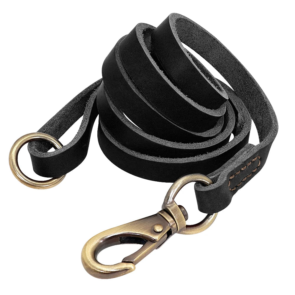 Personalisiertes Leder-Hundehalsband-Set mit Leine – Gravur inklusive für kleine, mittelgroße und große Hunde