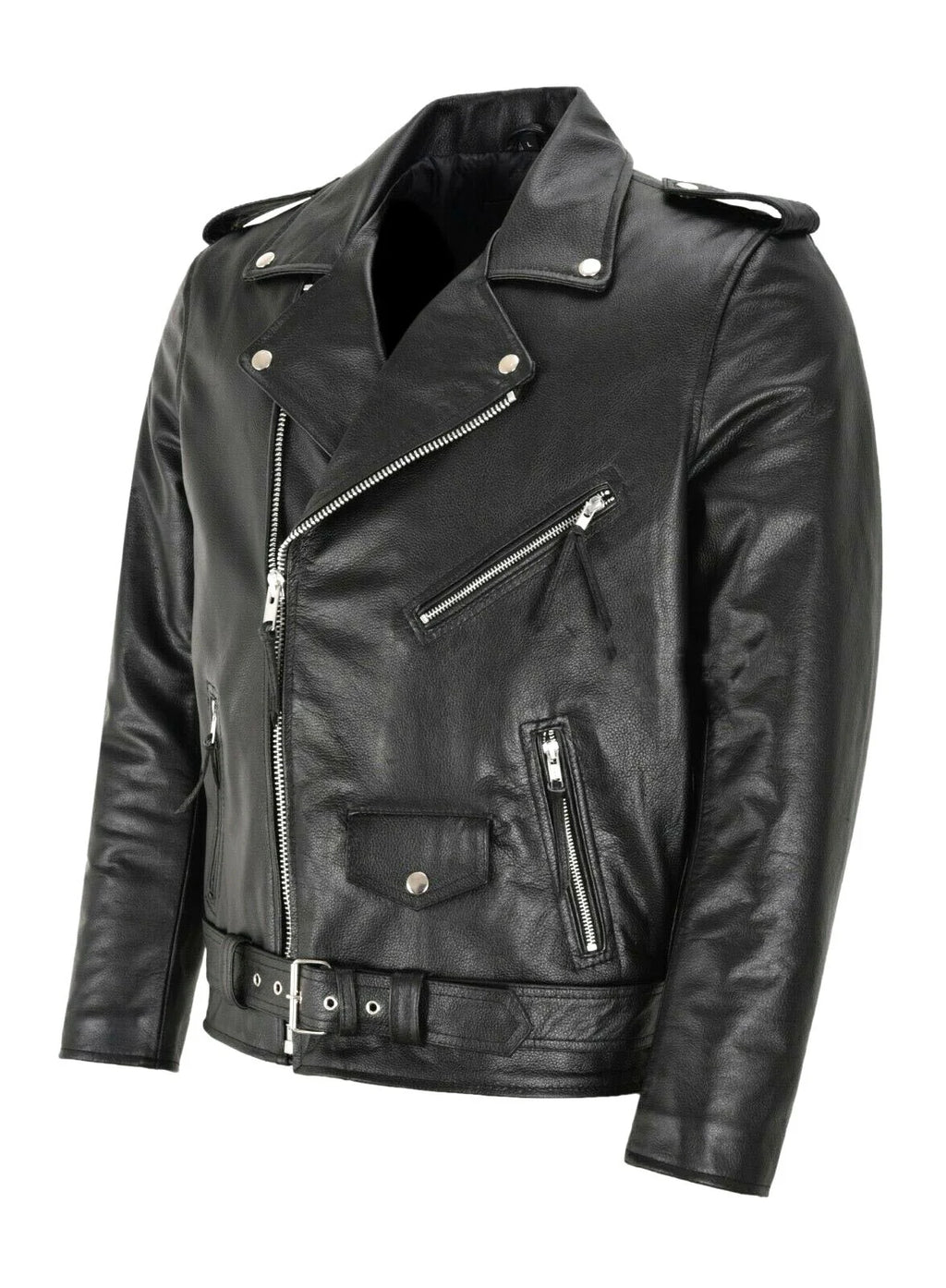 Veste en cuir PU pour hommes au style automobile – Veste de motard slim fit au style artistique, veste légère pour Alltag &amp; Freizeit