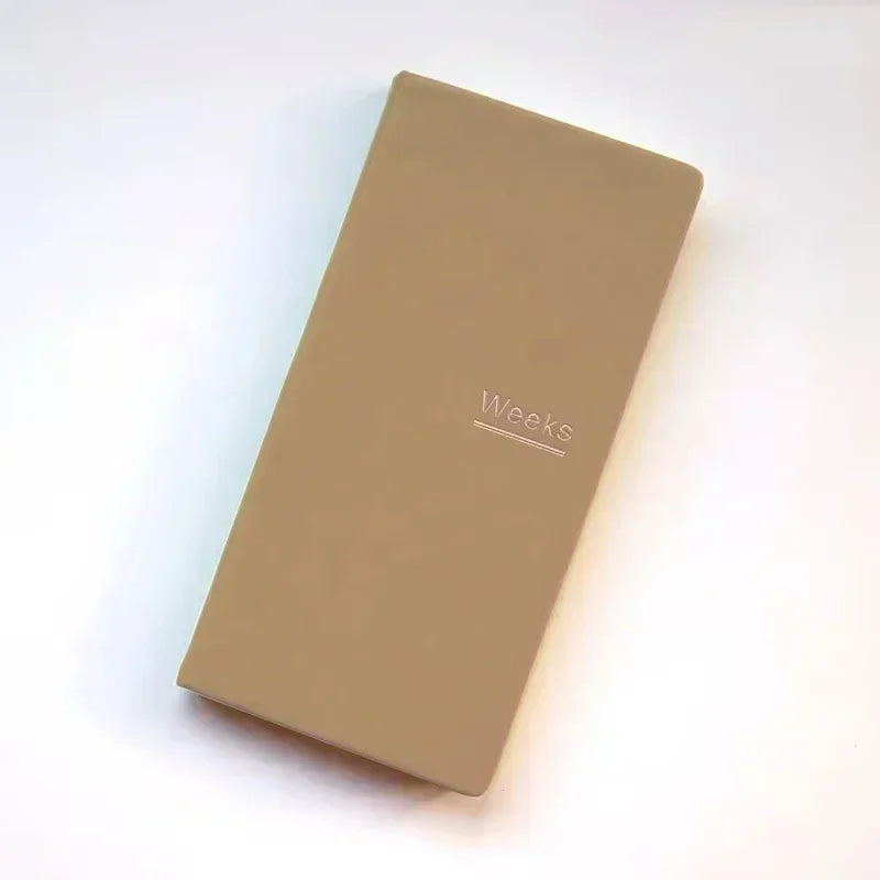 Elegantes Wochenplaner Notizbuch aus PU-Leder – Perfekt für Arbeit, Studium & Zeitmanagement