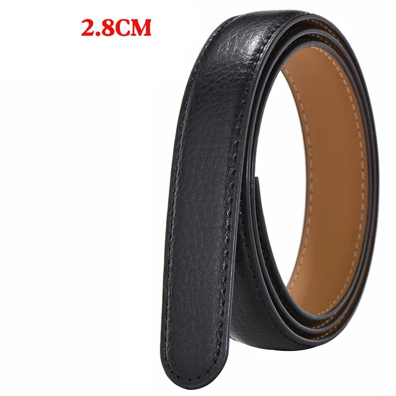 Hochwertiger PU-Ledergürtel ohne Schnalle – Premium Ersatzriemen für automatische Gürtelschnallen