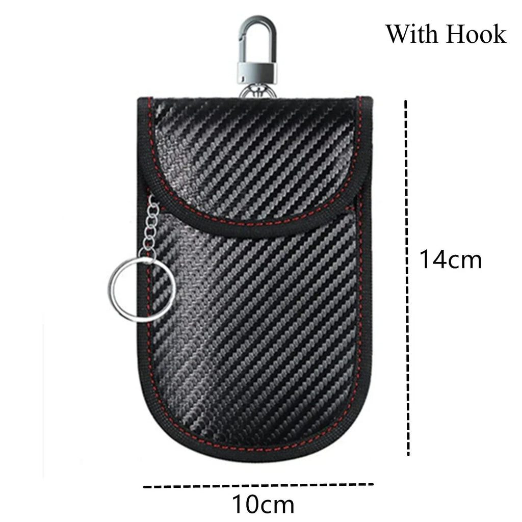 Faraday RFID Schlüssel Tasche – Signalblocker Key Case aus Leder gegen Keyless-Diebstahl & Datendiebstahl (Anti-Theft Schutz)
