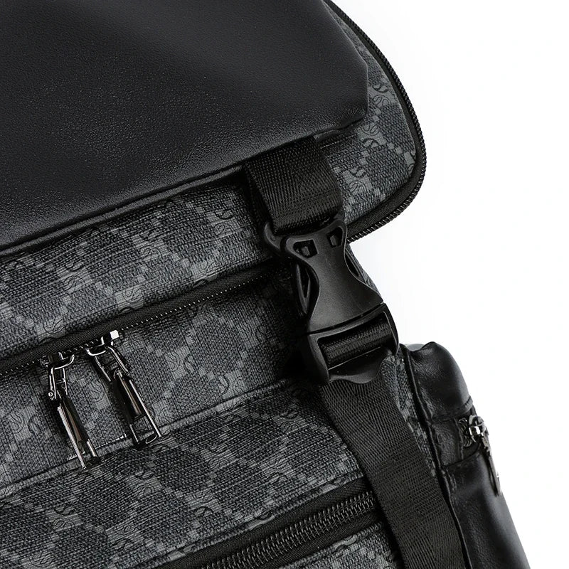 Herren PU Leder Rucksack mit Shark-Design – Modischer Laptop- & Schulrucksack für Studium, Reise & Alltag