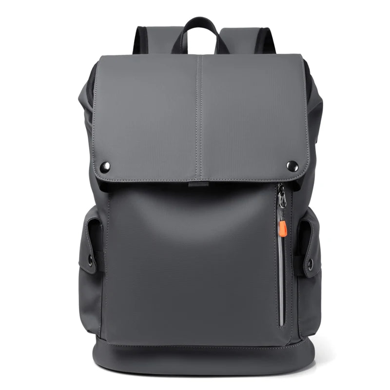 Hochwertiger PU-Leder Herren Laptop Rucksack – Wasserdicht, Große Business & Urban Notebook Tasche mit USB-Ladeanschluss
