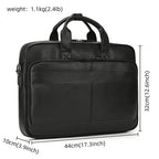 Retro Leder-Laptoptasche & Aktentasche für Herren – Echtes Rindsleder, 15,6" Business-Tasche, Vintage-Stil, Große Kapazität
