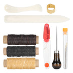 14-teiliges Leder Handnäh- & Werkzeug Set – Leather Working Tools Kit für Reparatur, DIY Nähen & kreative Lederarbeiten