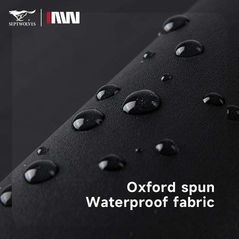 Septwolves Herren PU-Leder Rucksack – Wasserdicht, Business & Laptop Backpack für Reisen, Schule und Alltag