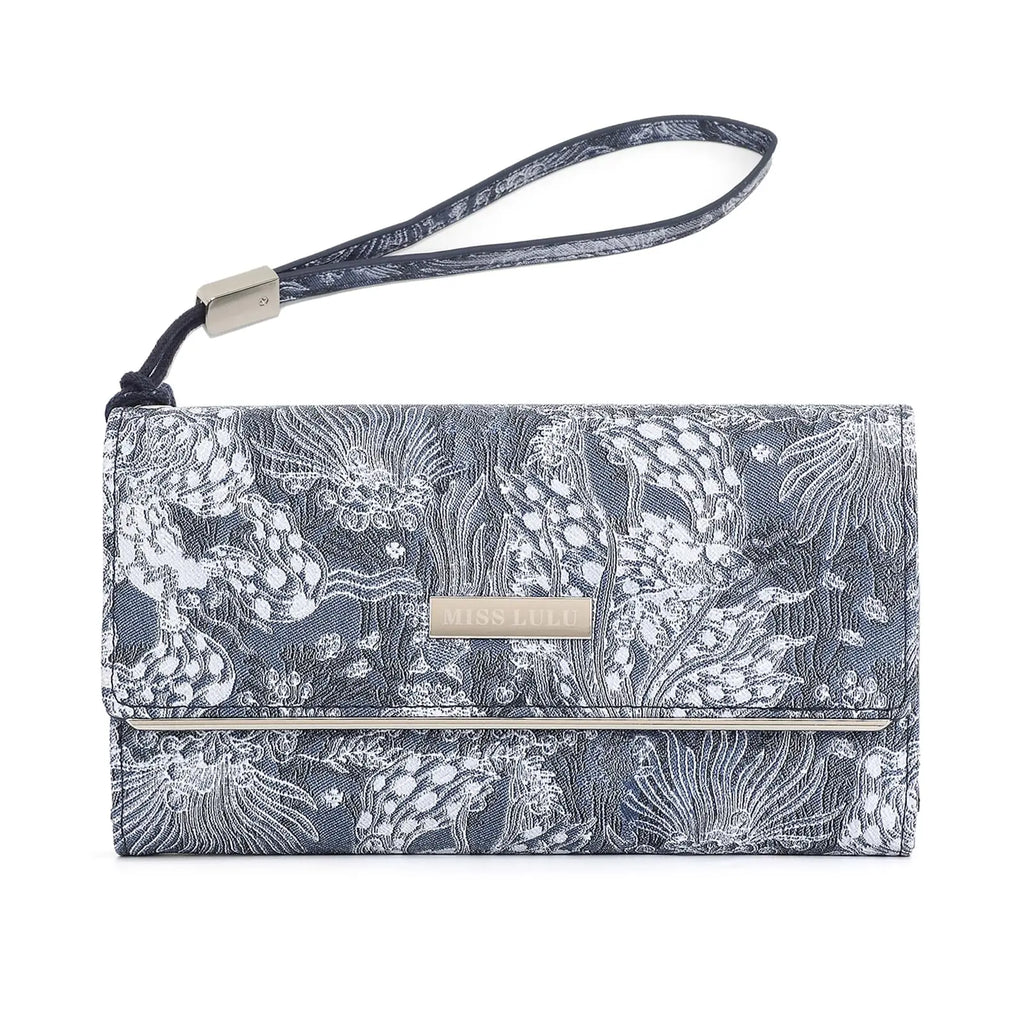 Miss Lulu Damen Geldbörse – Bunte Langbörse aus PU-Leder mit großem Fassungsvermögen und Kartenfächern