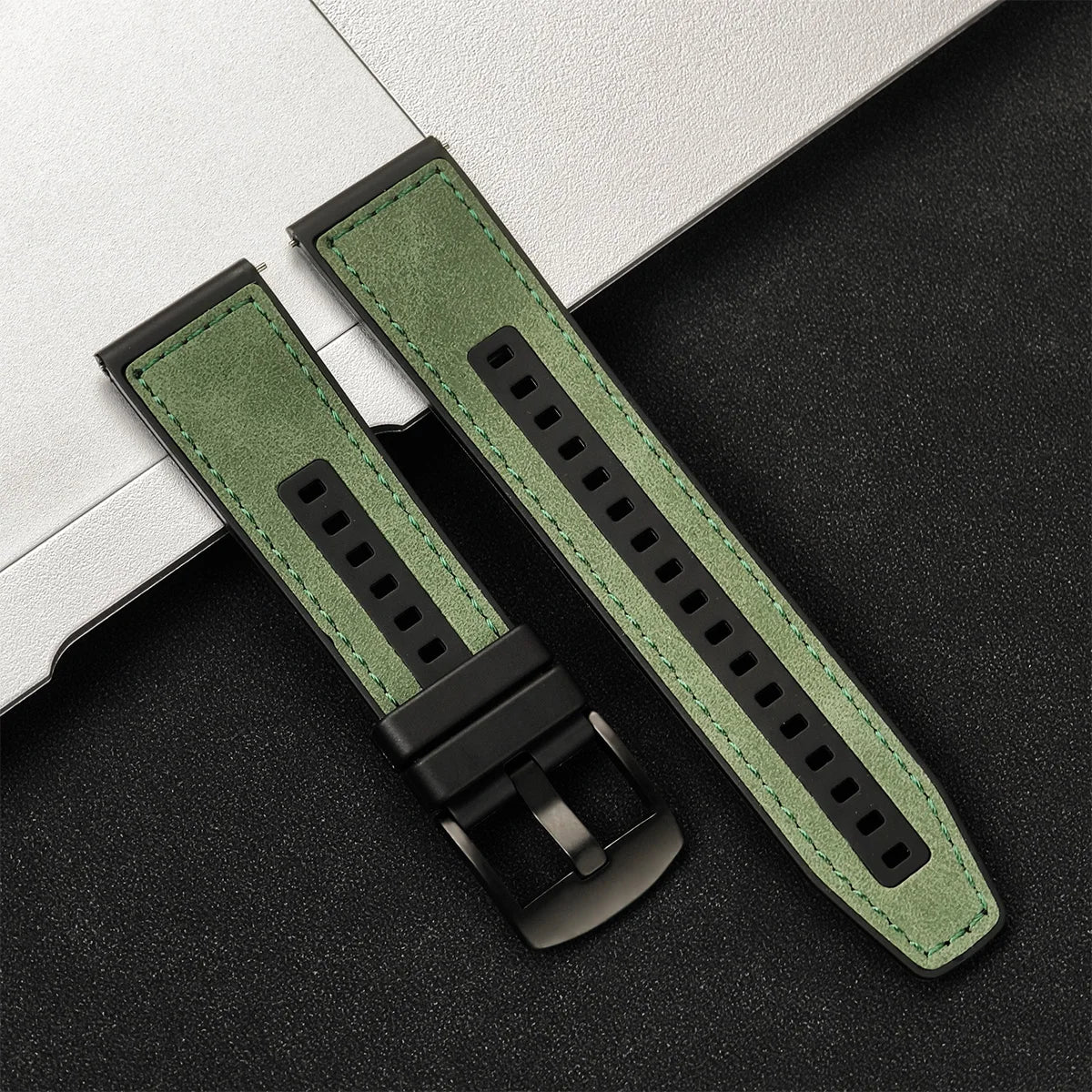 Vintage Lederarmband 20 mm & 22 mm für Samsung Galaxy Watch 4–7 & Xiaomi Redmi Watch – Klassisches Smartwatch-Armband mit Dornschließe