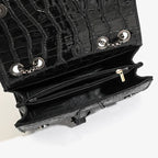 Luxuriöse Damen Umhängetasche aus PU-Leder – Crossbody Handtasche mit Kettenriemen & Pailletten, modische Schultertasche für Alltag & Business