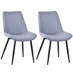 HOMAVO YZ1 Esszimmerstühle 2er-Set – Moderne Design-Stühle aus Samt oder PU-Leder mit Rückenlehne & Metallgestell für Küche, Wohn- & Arbeitsbereich