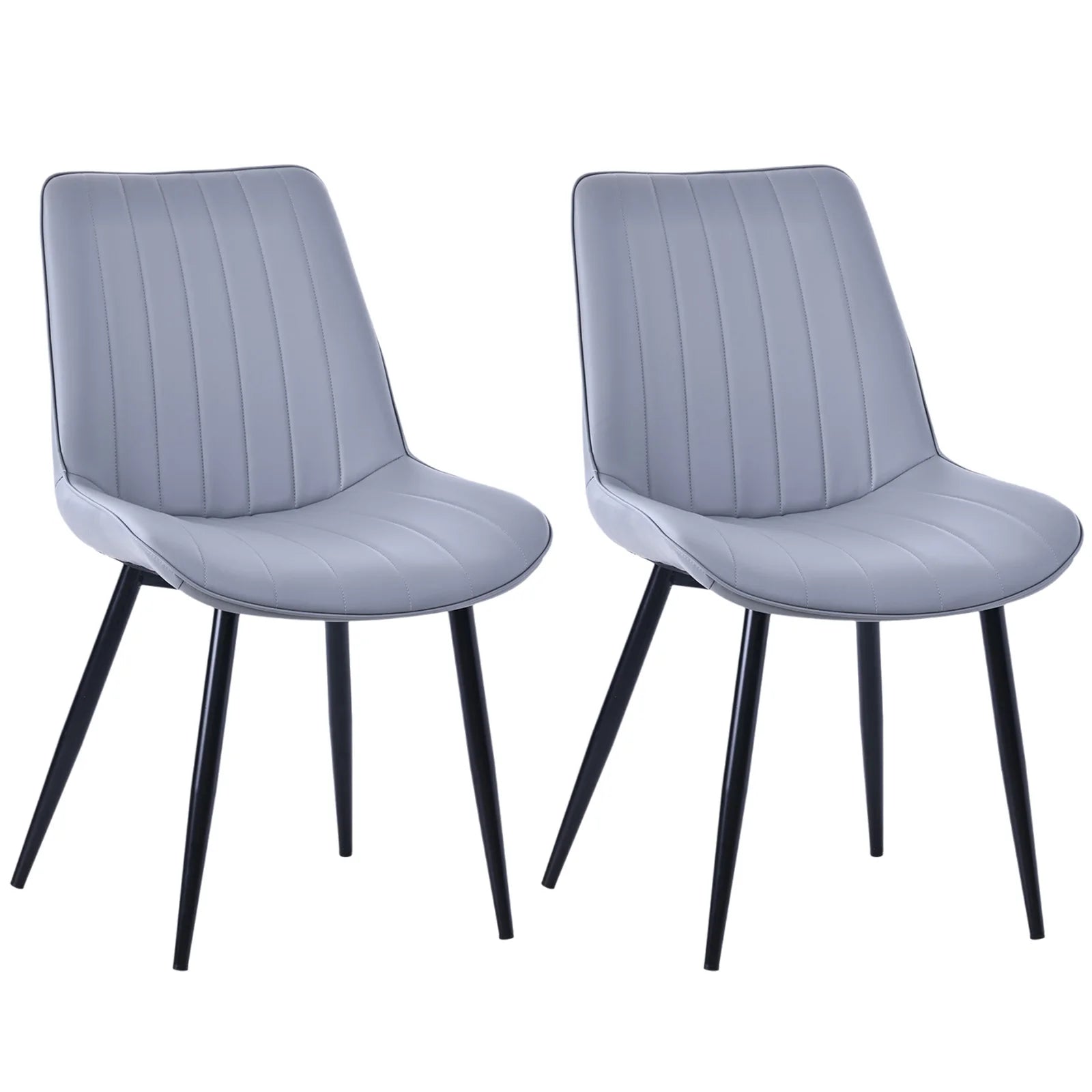 HOMAVO YZ1 Esszimmerstühle 2er-Set – Moderne Design-Stühle aus Samt oder PU-Leder mit Rückenlehne & Metallgestell für Küche, Wohn- & Arbeitsbereich