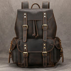 LUUFAN Vintage Crazy Horse Mochila de cuero unisex - Mochila grande para portátil de 15 pulgadas, Reise, Schule &amp; Alltag