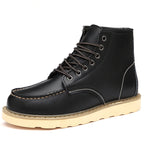 laikihan Botas altas de cuero para hombre, botines de motorrad y punk, botas de invierno y herbstschuhe hechas a mano