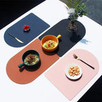 Double PU-Leder Tischset mit Untersetzer – Wasserdichtes &amp; rutschfestes Platzset mit Wärmeisolierung für Esstisch &amp; Küche 