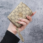 Damen Kurzgeldbörse – PU-Leder Wallet mit Cartoon-Print, Münzfach & Multi-Kartenfächern