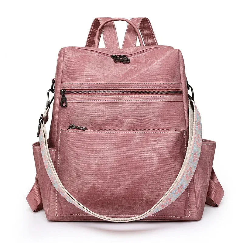 Damen PU Leder Laptop Rucksack 2025 – Diebstahlsicher, wasserdicht, große Kapazität, Business & Reise