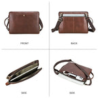 Herren Echtleder Laptop Tasche für MacBook 13–14 Zoll – Vintage Business Handtasche & Crossbody Aktentasche aus Rindsleder