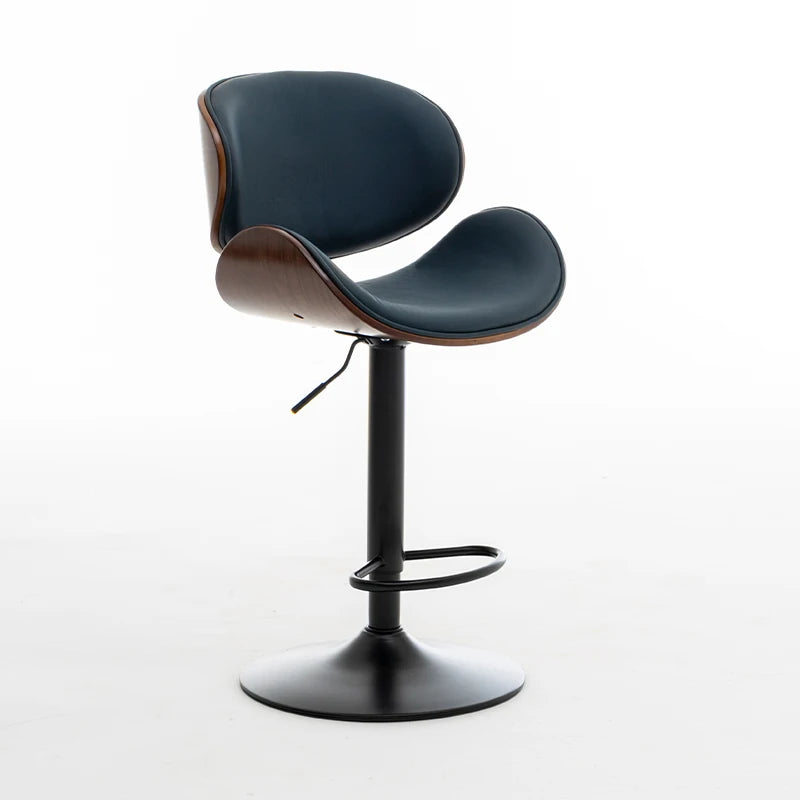 Luxus Barhocker aus Echtleder – Europäischer Design-Barstuhl, höhenverstellbar & drehbar für Home Bar, Theke und Empfang