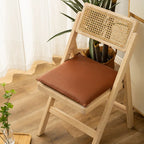Quadratisches Stuhlkissen aus PU Leder 40×40 cm - Wasserdichtes Memory-Foam Sitzkissen für Esszimmer, Homeoffice &amp; Alltag 