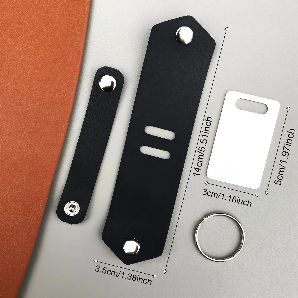 Porte-clés en cuir personnalisé avec photo et gravure – Porte-clés individuel avec texte laser, message émotionnel pour la famille, les amis et les partenaires 