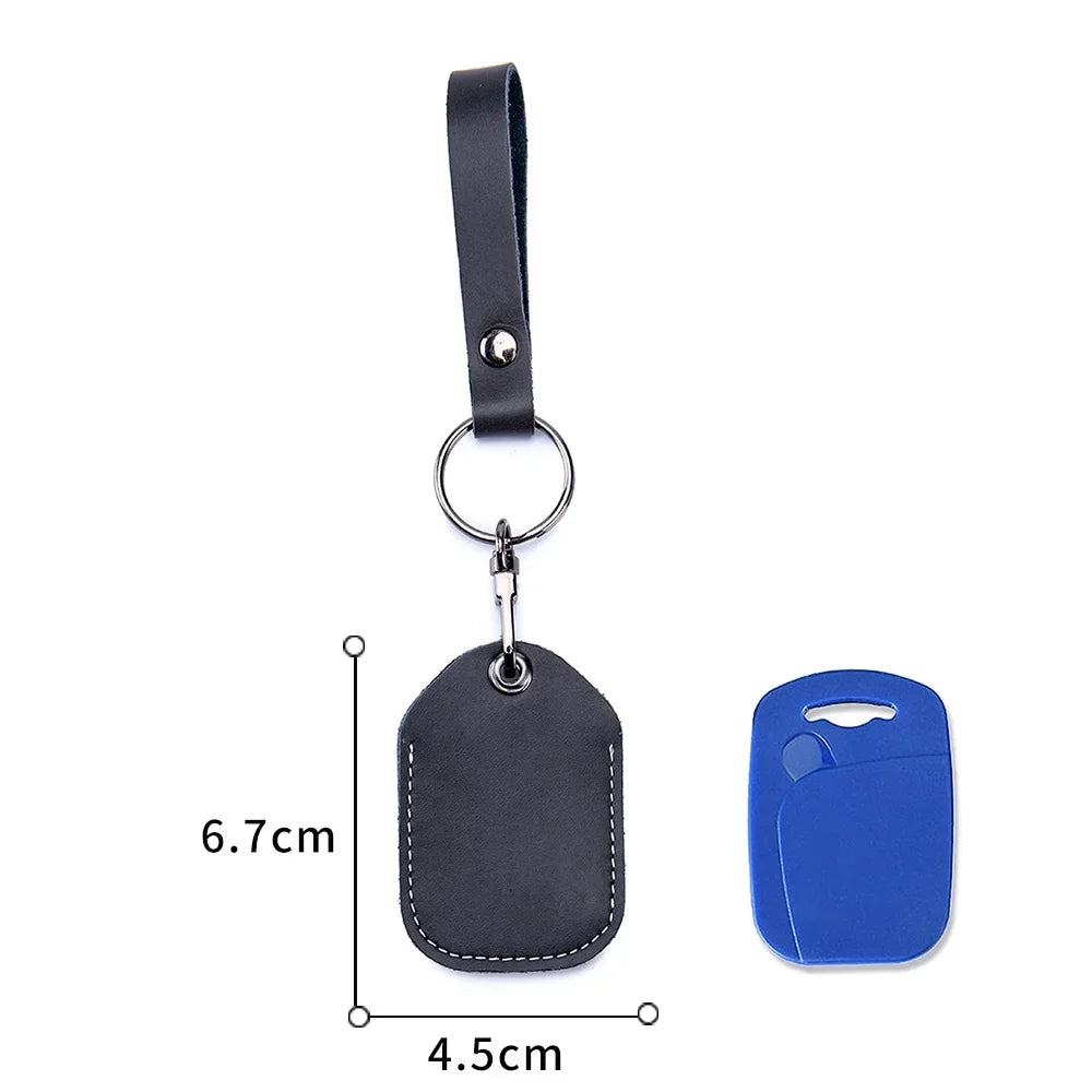 Personalisierbare Lederhülle für StarLine S96 & PIK Intercom – Premium Schutzcover aus Rindsleder für Alarm- & IC-Tags mit Schlüsselanhänger